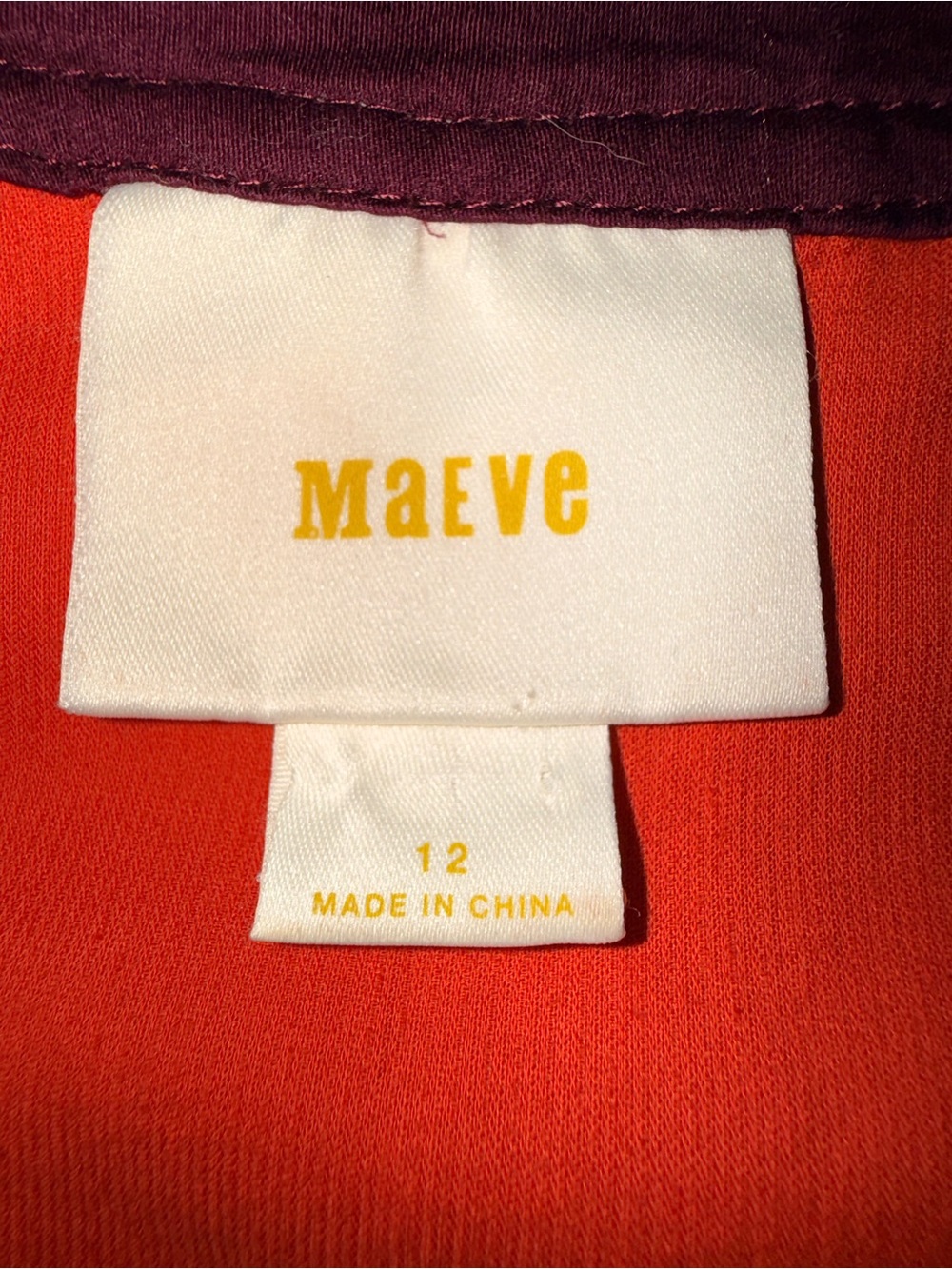 Anthropologie Maeve Burnt Orange Corduroy Dress, Size 12 - Picture 3 of 6